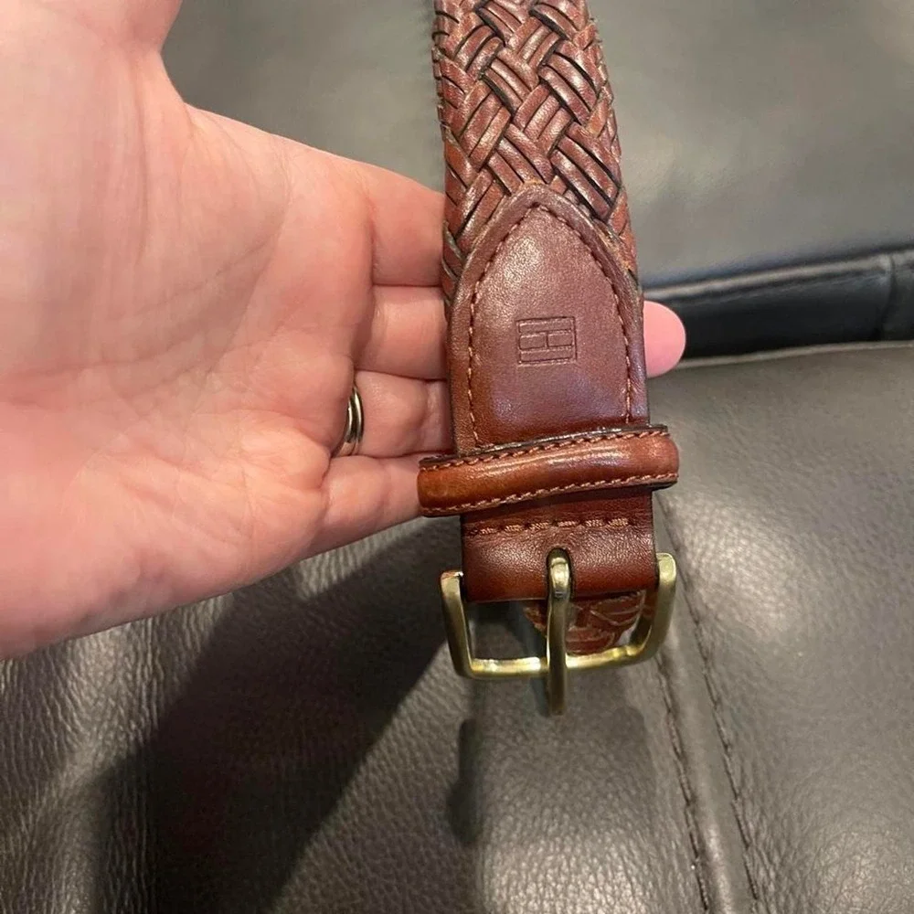 Vintage Tommy Hilfiger braided belt sz 38